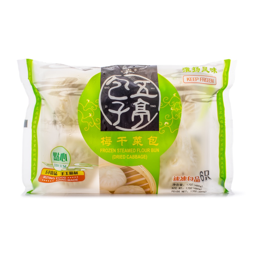 WuTing Buns Dried Cabbage Steamed Flour Buns, 6pc Frozen 480 g