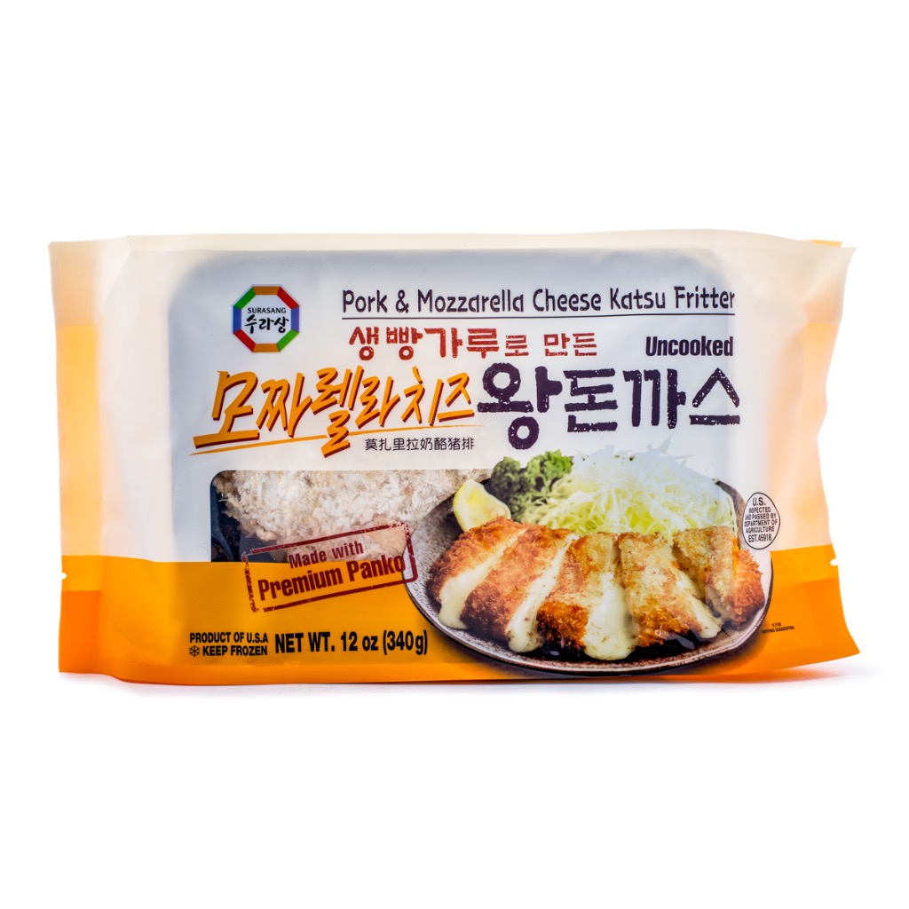 Surasang Pork and Mozzarella Cheese Katsu Fritters, Frozen 340 g