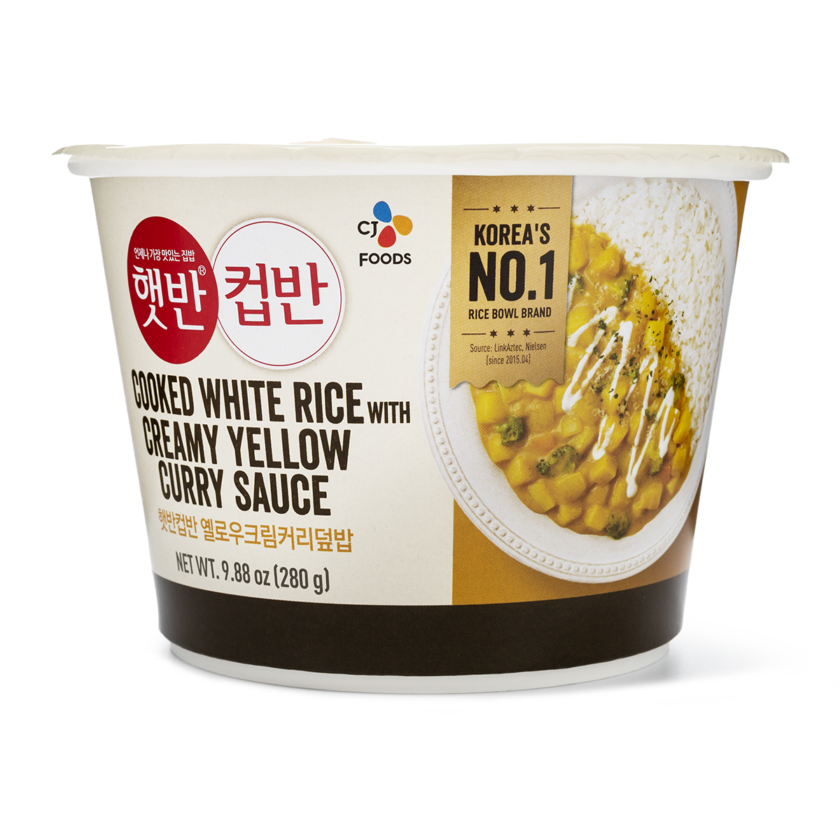 CJ Cooked White Rice with Creamy Yellow Curry Sauce 280 g