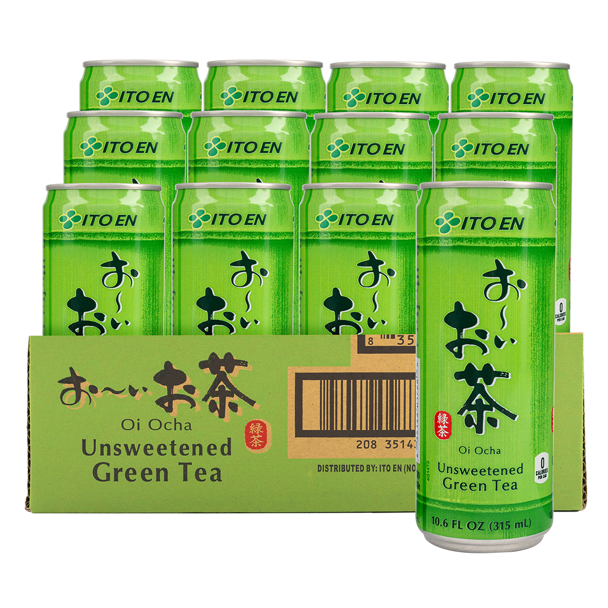 Itoen Oi Ocha Green Tea Unsweetened Case Sell (12cans) 10.6 fl.oz