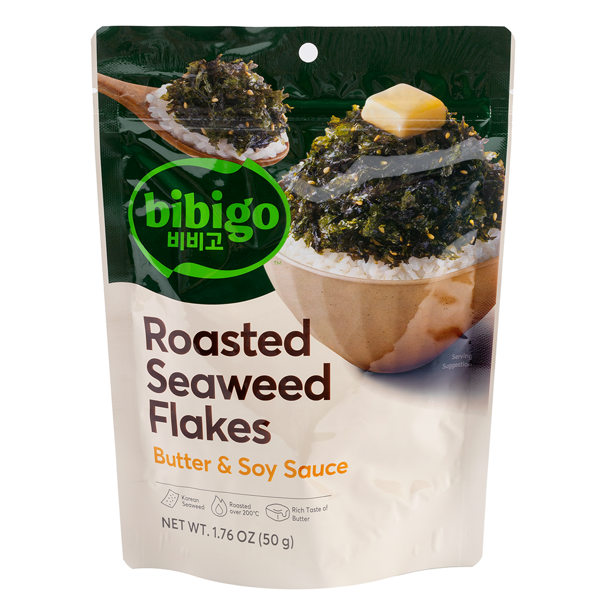 Bibigo Roasted Seaweed Flakes with Butter and Soy Sauce 50 g